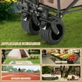 thumbnail image 6 of Andeworld Collapsible Folding Wagon Cart,Heavy Duty Foldable Wagon with Big Wheels,Portable Large Capacity Utility Wagon Cart for Camping Fishing Sports Shopping, Khaki, 6 of 7