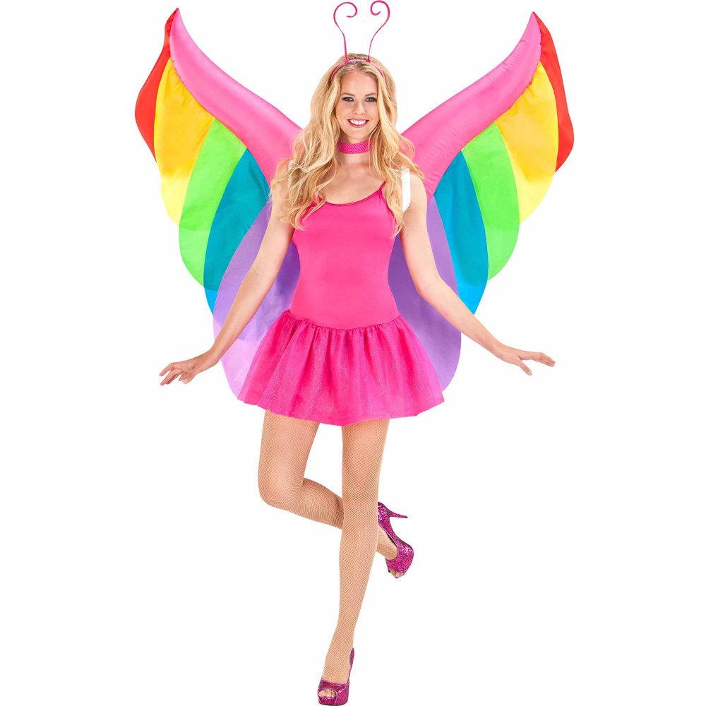 Inflatable Rainbow Butterfly Wings Halloween Costume