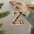 thumbnail image 7 of yulier Personalized 26 Initial Letter Christmas Ornaments, Nativity Scene Acrylic Hanging Pendant for Christmas Tree/Stockings, Religious Christmas Decorations, Xmas Gifts for Family, 7 of 7