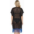 thumbnail image 2 of HAPPY BAY Women's Open Front Holiday Kimono Duster Cardigans XL-XXL Dark Sapphire_AB745, 2 of 5