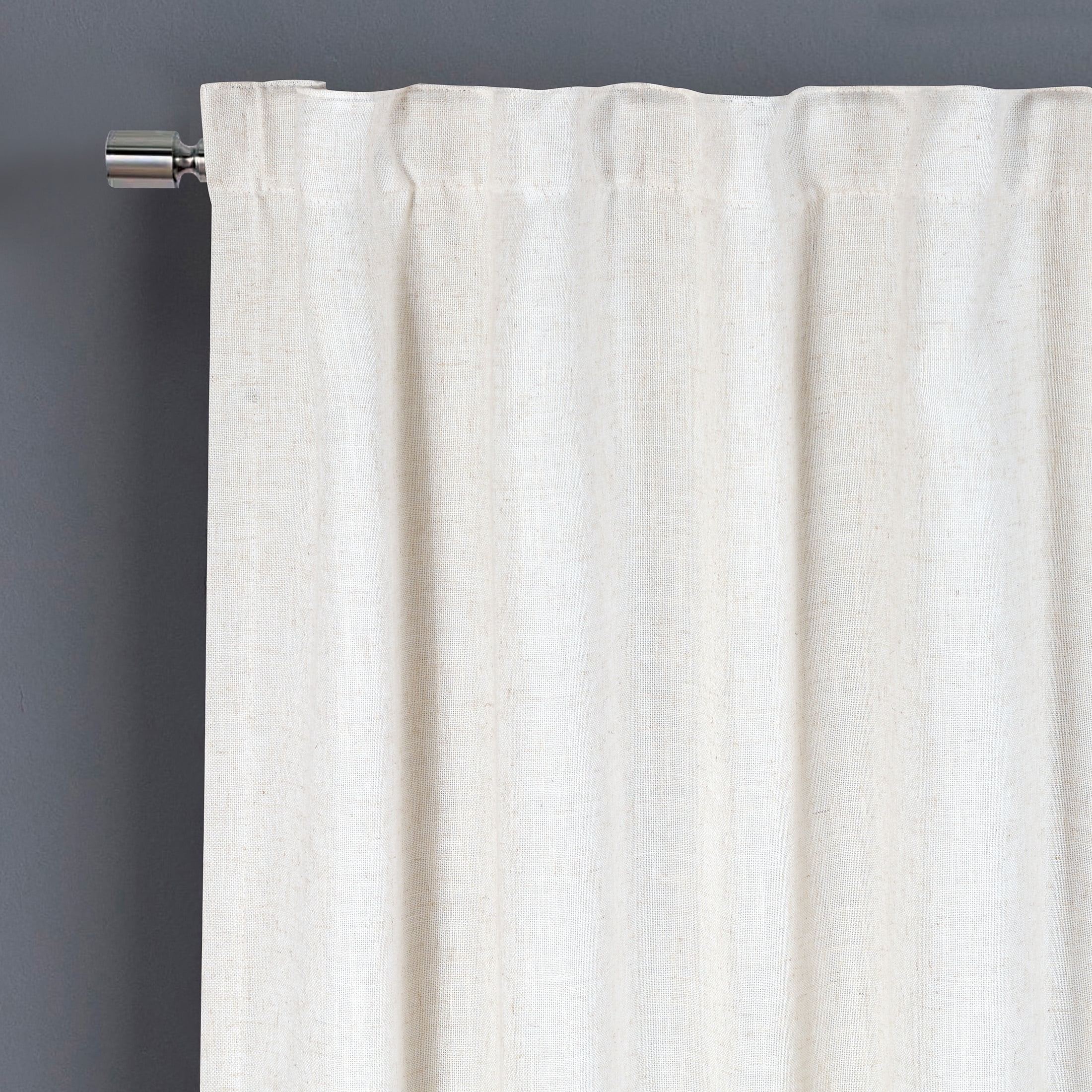 Better Homes & Gardens 100% Blackout Linen Blend Single Curtain, 50x95, Vanilla Dream