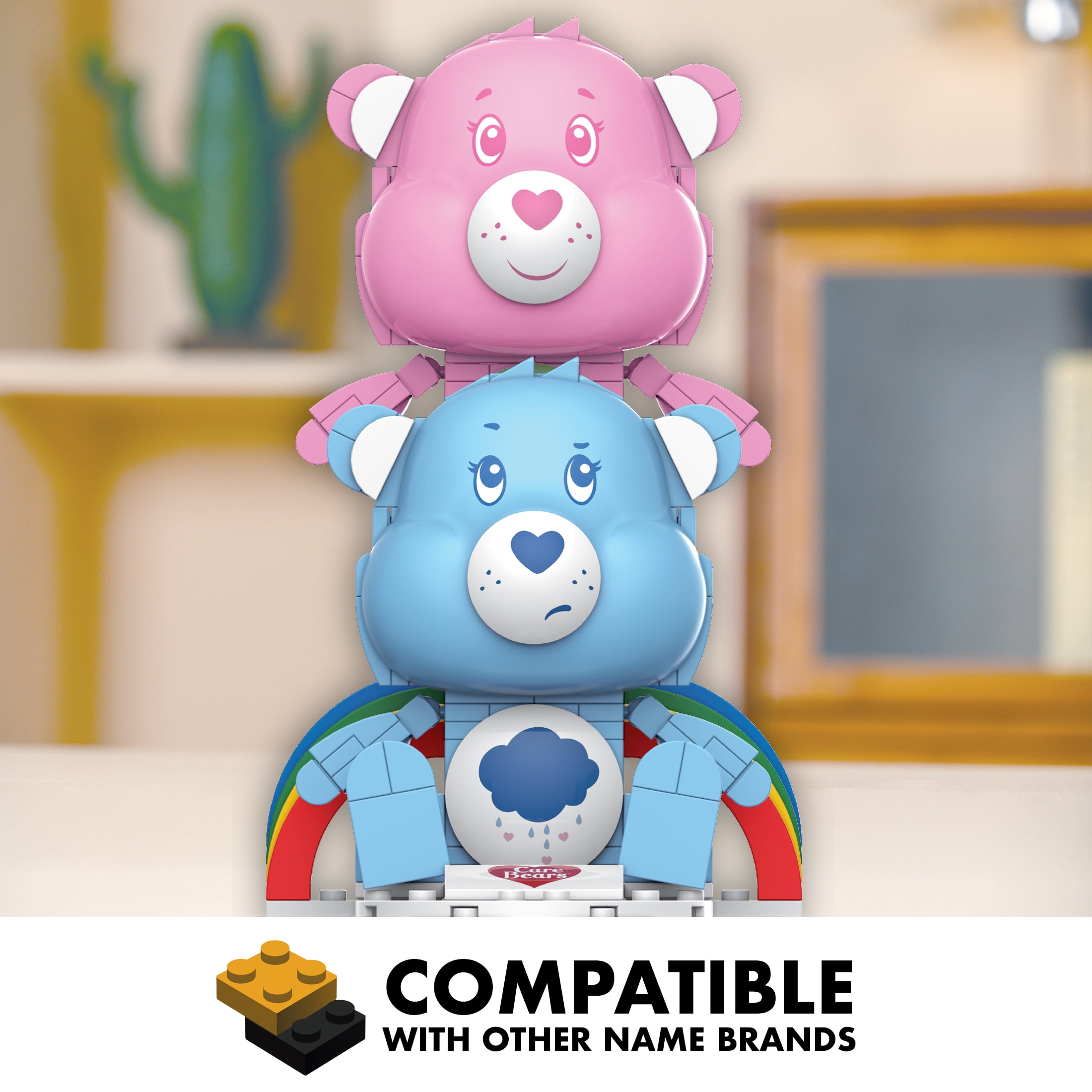 Brickcraft Care Bears Cheer Bear & Grumpy Bear Brick Building Kit (336 Plastic Pieces), Two Cute Ted(图5)