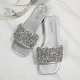 thumbnail image 5 of Horivan Women's Rhinestone Slide Sandals Sparkly Flat Slippers for Women Casual Comfort Summer Outdoor Indoor Wear Glam House Shoes, 5 of 9
