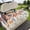 Beige, variant on Golf Cart Seat Covers for 2 Seater, Spring Floral Soft Microfiber Cart Seat Towel Blanket, Country Spring Floral Botanical Absorbent Breathable Non Slip Bench Seats Protector for Golf Course 51"x31"