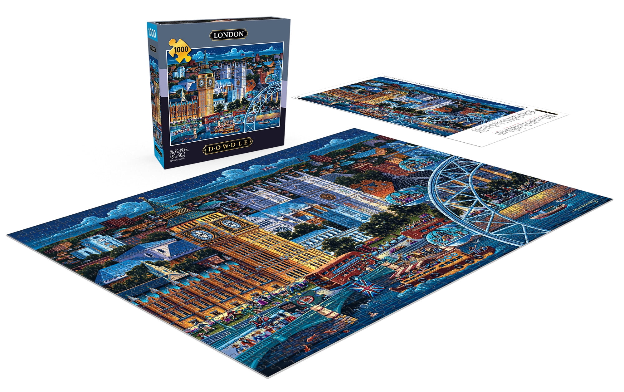 Buffalo Games Dowdle Puzzle Assortment 1000-Piece 26.75 x 19.75-Inch Interlocking Jigsaw Puzzle for Ages 14+, Styles May Vary