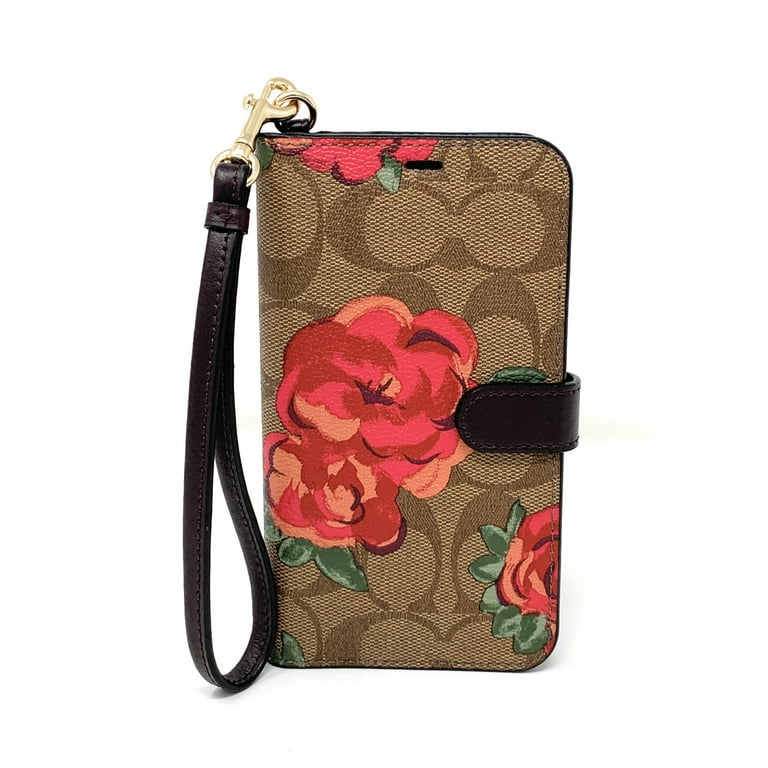 Coach Signature Canvas with Neon Flower Print Phone Folio Case for iPhone Xs iPhone X Walmart