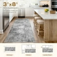 thumbnail image 7 of UERMEI 3x8 Runner Washable Area Rugs for Living Room, Modern Abstract Printed Rug, Vacuum-Friendly, Non Slip Indoor Rug for Bedroom Entryway Home Decor Carpet, Gray, 7 of 7