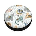 thumbnail image 3 of Gaeub Cute Colorful Animal 14-17in Tire Cover, Spare Tire Cover, for Camper Caravan, Trailer, Car, Truck, SUV, Jeep - 17 inch, 3 of 9