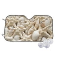 thumbnail image 2 of Picia Starfish and Sea Shells Curved Windshield Sunshade Accordion Folding Style Auto Shade for Car Truck SUV Van Blocks UV Ray Sun Visor Protector -Medium, 2 of 7