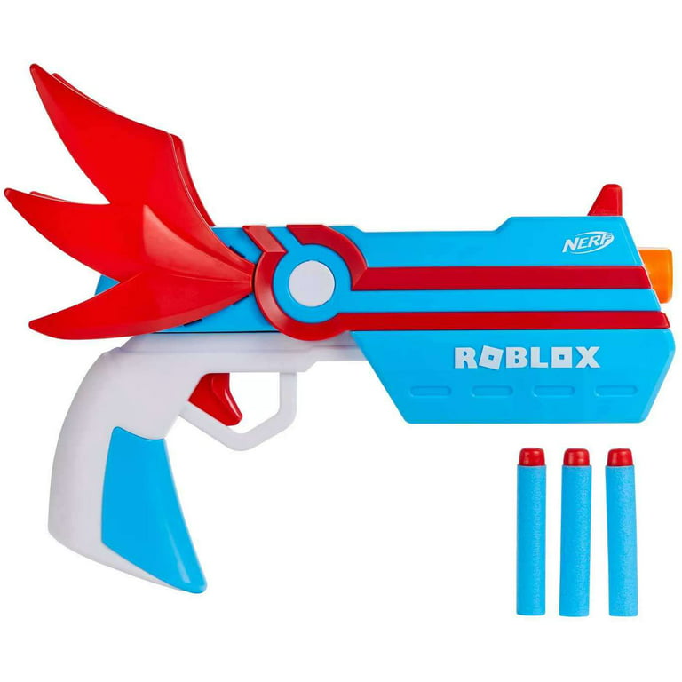 NERF Roblox MM2: Dart Blaster, Shark-Fin Priming, 3 Mega Dardos