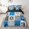 thumbnail image 2 of YST Blue Rv Bedding Set Full Rustic Camper Bed In A Bag 7 Piece Camping Bunk Accessories For Camper Car Rv Comforter Set For Travel Trailers Country Buffalo Plaid Pine Tree Arrow Bed Set, 2 of 5
