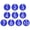 Blue With White Text, variant on 1-10 Numbers Tags Plastic Round Numbered Marking Identify ID Key Hang Tag for Dormitory Key Chain Box Gym Cabinet Lockers, Black with White Text