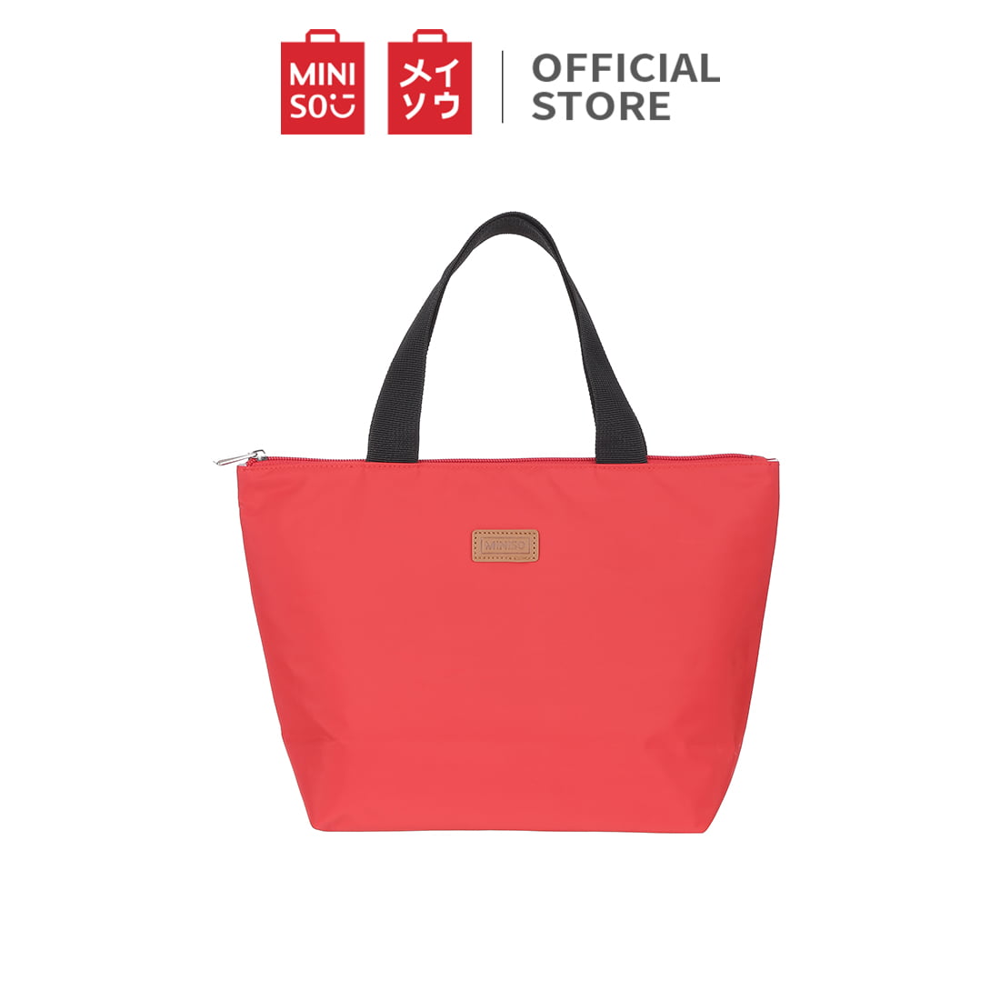 MINISO Reusable Insulated Lunch Bag Waterproof Cooler Tote Bento Bags, Red  