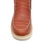 The Western Shops Mens Double Zipper Moc Leather Work Boot