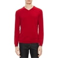 thumbnail image 1 of Calvin Klein chandail-Over en Mérinos Extra Fin pour Hommes, Rouge, Très Petit, 1 of 1