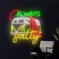 thumbnail image 3 of Handmadetneonsign Always Salty Neon Sign, Camping Led Sign, Beach Camp Led Light, Tropical Island, 3 of 5