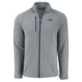 thumbnail image 2 of Men's Cutter & Buck  Heather Gray Washington Commanders Peshastin Eco Fleece Recycled Raglan Tri-Blend Full-Zip Jacket, 2 of 3