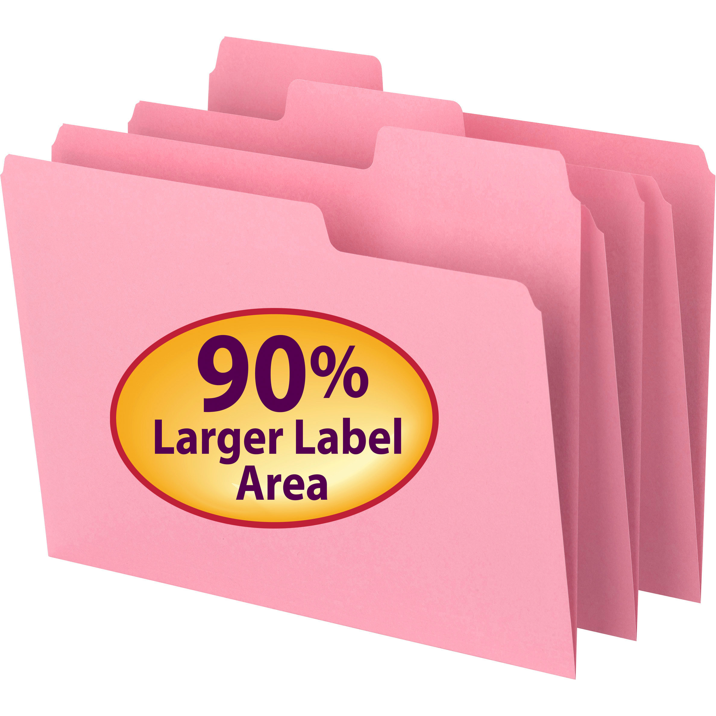 Smead SuperTab Breast Cancer Awareness - File folder - expanding - for Letter - tabbed - pink (pack of 6) - image 4 of 5