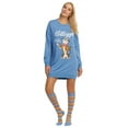 thumbnail image 5 of Kellogg's Women's Tony the Tiger Long Sleeve Sleepshirt with Knee High Socks Pajama Set, 5 of 7