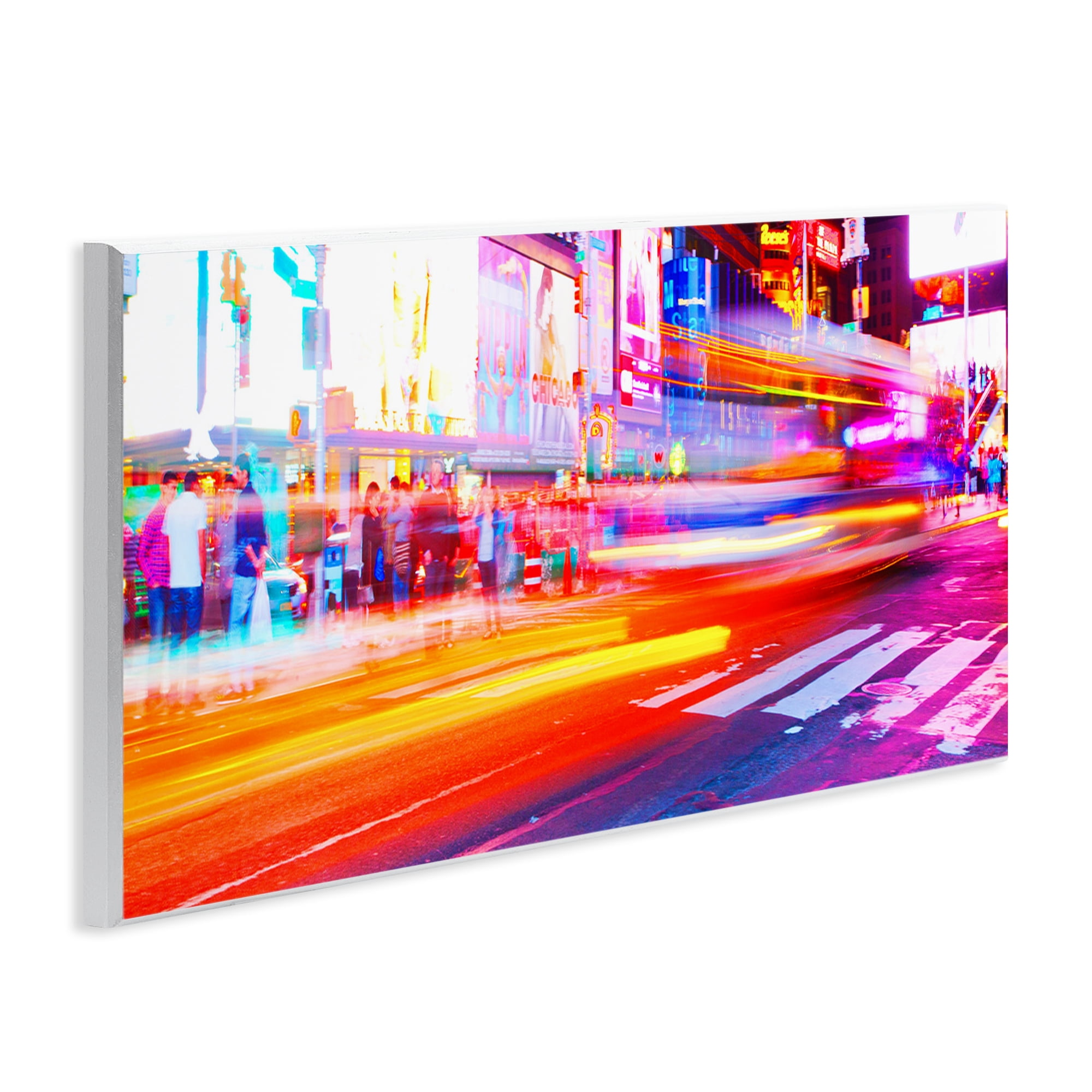 Stupell Industries Light Streaked Cityscape Scenery Photography Unframed Art Print Wall Art, 17 x 7