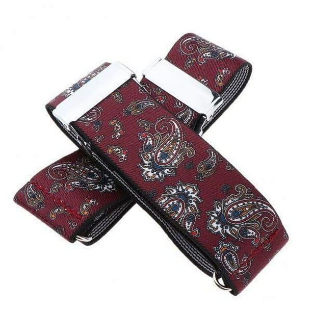 2 Soportes Elásticos Antideslizantes Para Mangas De Camisa, Ligas Para Brazaletes De Lunares, Color Burdeos2 2 piezas