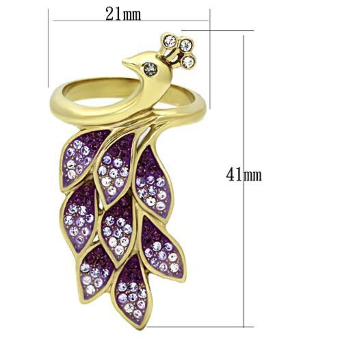 Buy 22Kt Gold Multi Stone Peacock Design Ladies Ring 96VJ4874 Online from  Vaibhav Jewellers