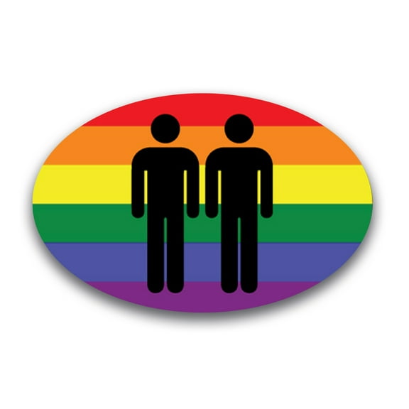 Magnet Me Up LGBT 2 Females Oval Magnet Decal, 4x6 In, Vinyl Automotive Magnet