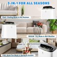 thumbnail image 3 of 14,000 BTU Portable Air Conditioner,Touch Control & Remote, 24Hrs Timer,3-in-1 AC Unit with Window Kit, Cools 750 Sq. Ft, 45 dB Ultra-Quiet,Dehumidifier & Fan Modes for Bedroom, Dark Grey Cover, 3 of 8