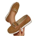 thumbnail image 4 of Wowcloth Women's Casual Loafers – Breathable Low-Cut Design with Metal Chain Decoration and Soft Platform Sole for Versatile Everyday Wear, 4 of 9