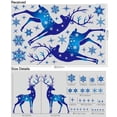 thumbnail image 1 of Pegatinas de Feliz Navidad para ventana, pegatinas de copos de nieve de alce azul, decoraciones navideñas para el hogar, calcomanías de Año Nuevo, suministros 2024, 1 of 4