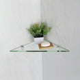 thumbnail image 2 of Fab Glass and Mirror Corner Clear Kit 6x6 Inch with Chrome Brackets-Triangle Glass Shelf, 6" x 6", 2 of 7