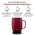 thumbnail image 4 of Nextmug Plus - Temperature-Controlled, Self-Heating Coffee Mug (Burgundy - 18 oz.), 4 of 6