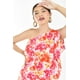 thumbnail image 4 of Vestido asimetrico estampado Roman Fashion /Juvenil, 1734 (Rojo flor) rojo G, 4 of 6