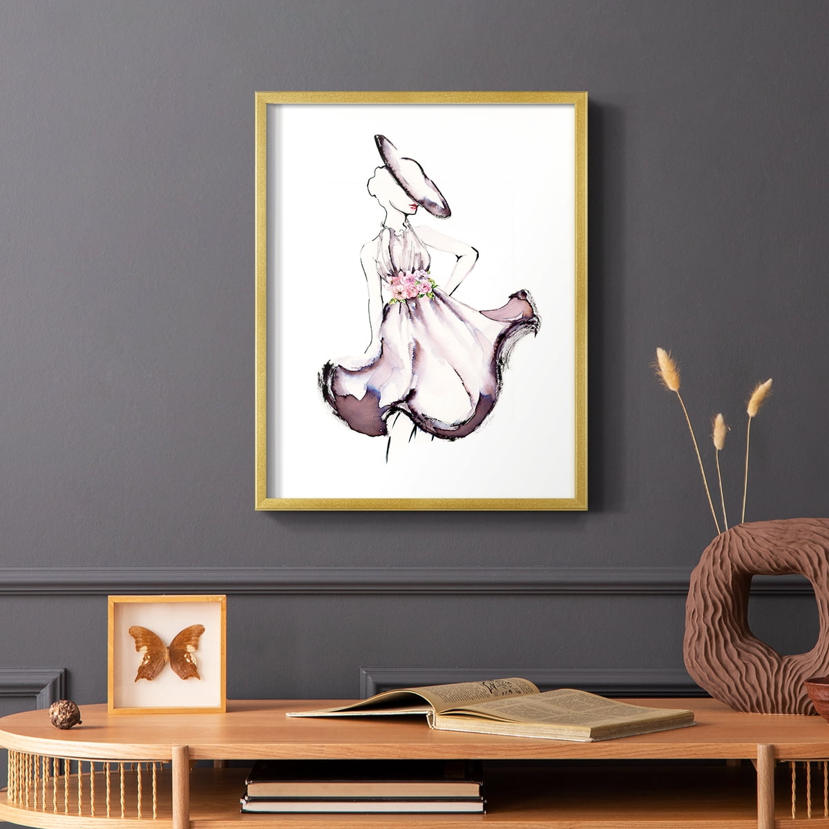 Strike A Pose II in Paper Solid Wood 8 x 10 Framed Print
