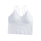 thumbnail image 1 of Crop Top Yoga Bra CRIS Cross Tie Back Camisola acolchada extraíble, talla única Adepaton BST2000987-1, 1 of 5