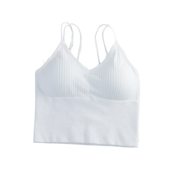 Crop Top Yoga Bra CRIS Cross Tie Back Camisola acolchada extraíble, talla única Adepaton BST2000987-1