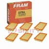 6 pc FRAM CA10242 Extra Guard Air Filters for 042-1807 17801-37021 4861756AA 83320 AF1475 AF6114 ALA-8865/5 SA10957 WAF4065 Intake Inlet Manifold Fuel Delivery Filters