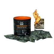 Realtree All-Purpose Waterproof Fire Starters - Survival Fire Starters for Campfires, Wood, Fire Pit, Fireplace, Charcoal, & More - All-Weather, Non-Combustible, and Waterproof - 50 Piece Canister