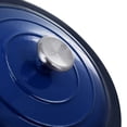 thumbnail image 4 of MegaChef 2.7 Quart Round Enameled Cast Iron Casserole in Gradient Dark Blue, 4 of 7