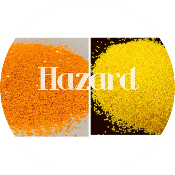 Glitter Heart Co. Glitter - High Quality Polyester Glitter - 1oz Bag- Glow in the Dark - Hazard
