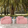 thumbnail image 2 of Saint Tropez Pearl and Red Striped Stuffed Outdoor Armchair, 2 of 4