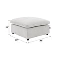 thumbnail image 4 of Acme Furniture Naveen Modular - Ottoman, Ivory Linen, 4 of 6