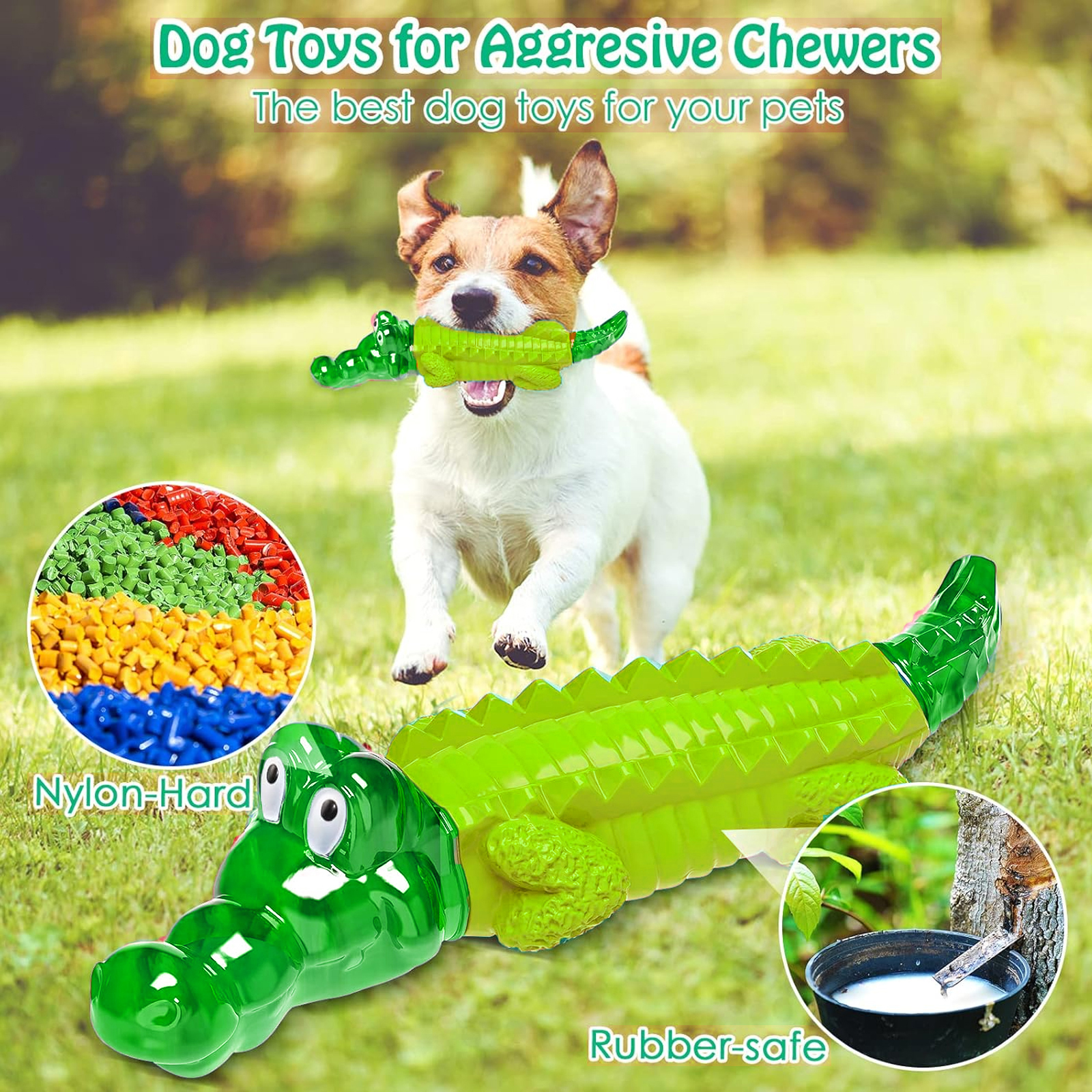 Pet Deluxe Crocodile Chew Toy for Aggressive Chewers photo 6