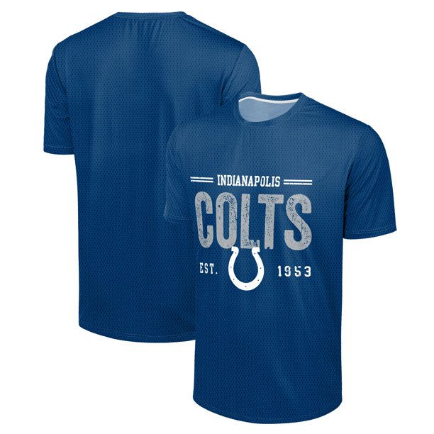 Remera FOCO Indianapolis Colts Azul Desgastada de Rendimiento