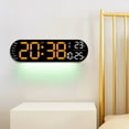 thumbnail image 5 of YOHAVEN Large Digital Wall Clock 13.7" with Date Temperature Auto DST Night Light Remote Control, RGB LED Display Alarm Clock for Bedroom Living Room Office Gym Kitchen Decor, 5 of 6