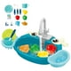 thumbnail image 1 of Juguetes de fregadero de cocina segolike, platos de juego con agua corriente para juegos de rol para niños becerro azul, 1 of 9