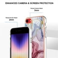 thumbnail image 4 of Slim Case for iPhone SE 2022 Compatible with MagSafe Wireless Charging Case, Marble Pattern Slim Lightweight Soft Silicone Shockproof Non-Yellowing Protective Cover for iPhone SE 2022, Rose, 4 of 6