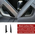 thumbnail image 4 of Center Control Handle Cover Trims Sticker Decal Carbon Fiber For Corvette C7 2014-2019, Black, 4 of 5