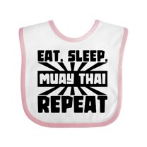 Inktastic Eat, Sleep, Muay Thai, Repeat Boys or Girls Baby Bib