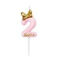 thumbnail image 1 of Diconna Numeral Birthday Candles Cake Topper with Bowknot, 1 of 9